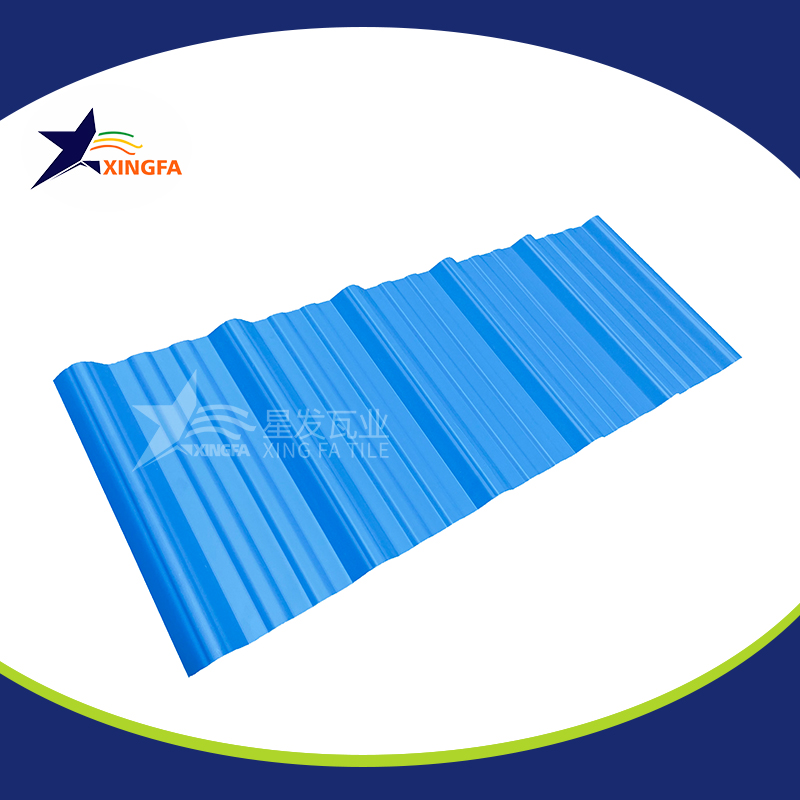 2.5mm加厚蓝色梯形pvc复合隔热瓦 适用于大型水产养殖业厂房房顶用 pvc材质塑料防火厂房瓦 PVC瓦永州厂家出售