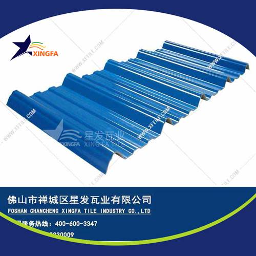 厚度3.0mm蓝色900型PVC塑胶瓦 永州工程钢结构厂房防腐隔热塑料瓦 pvc多层防腐瓦生产网上销售